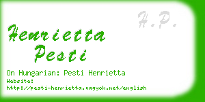 henrietta pesti business card